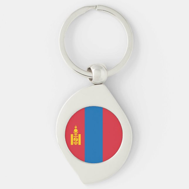 Porte-clés Drapeau de Mongolie (Devant)