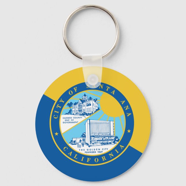 Porte-clés Drapeau de Père Noël Ana, Californie (Recto)