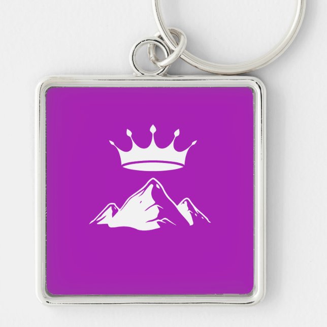 Porte-clés Drapeau de pierre de coeur - Bague de clé (Devant)