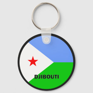 Porte-clés Drapeau de qualité de rondeau de Djibouti