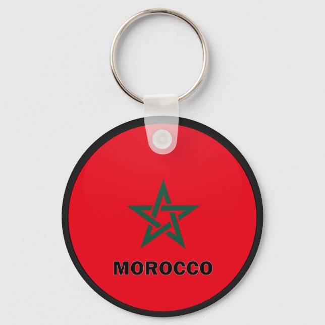 Porte-clés Drapeau de qualité Roundel Maroc (Recto)