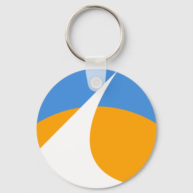 Porte-clés Drapeau de Redding, Californie (Recto)