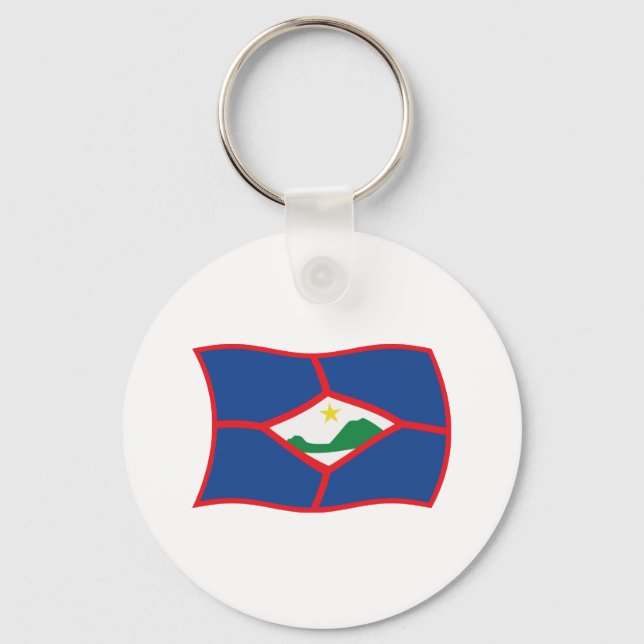 Porte-clés Drapeau de Saint-Eustache (Recto)