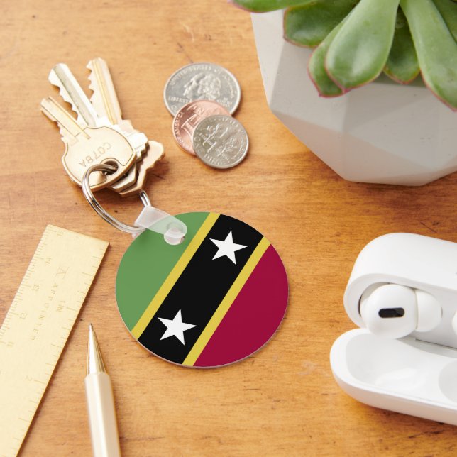 Porte-clés Drapeau de Saint-Kitts-et-Nevis (Bureau)