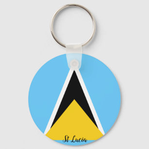 Porte-clés Drapeau de Sainte-Lucie Porte - clé