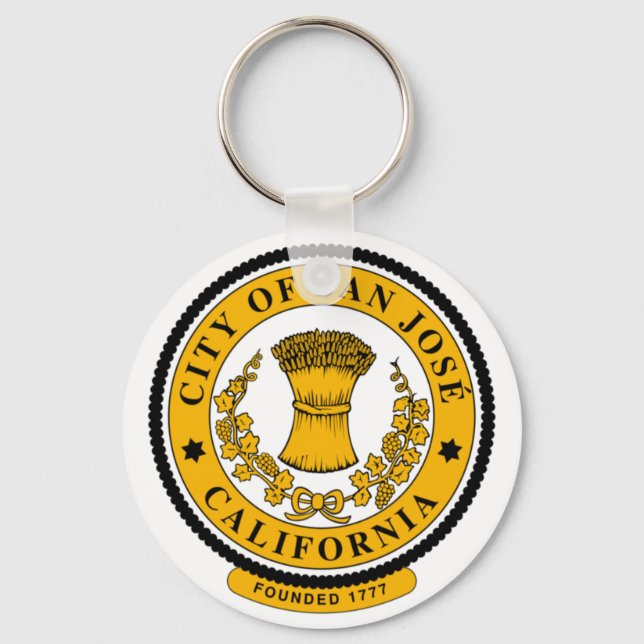 Porte-clés Drapeau de San Jose, Californie Porte - clé (Recto)