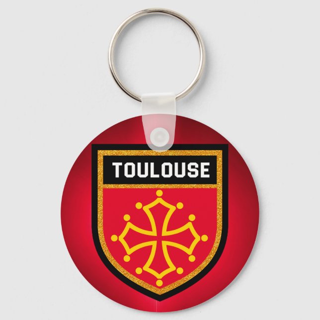 Porte-clés Drapeau de Toulouse (Recto)