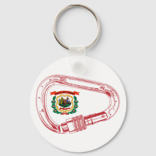 Porte-clés Drapeau de Virginie-Occidentale Escalade carabiner