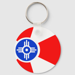 Porte-clés Drapeau de Wichita Kansas
