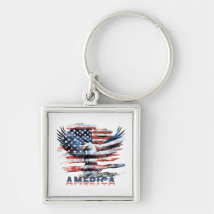 Porte-clés Drapeau des États-Unis. Amérique
