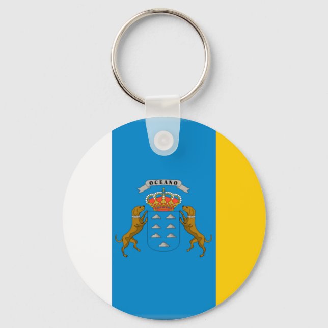 Porte-clés Drapeau des îles Canaries (Espagne) (Recto)