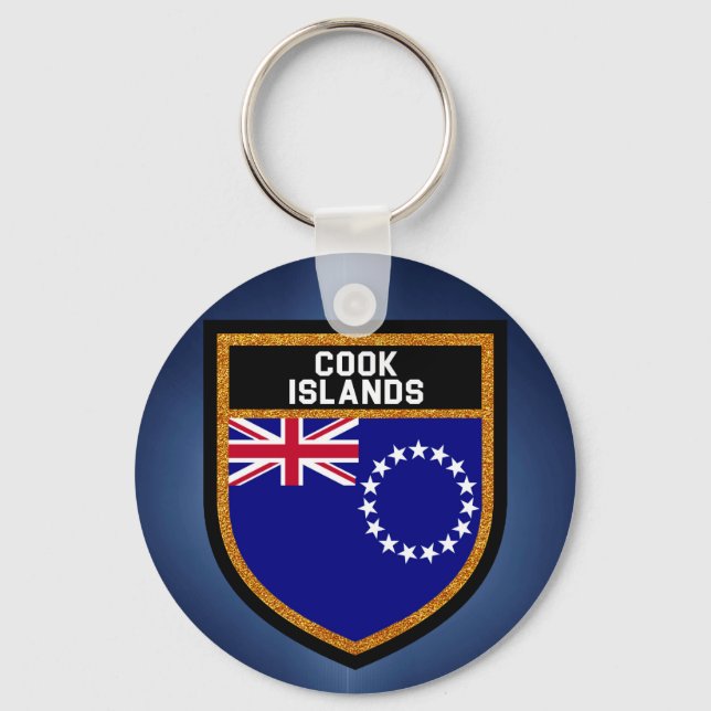 Porte-clés Drapeau des Îles Cook (Recto)