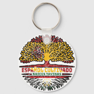 Porte-clés Drapeau des racines d'arbres du Tadjikistan tadjik