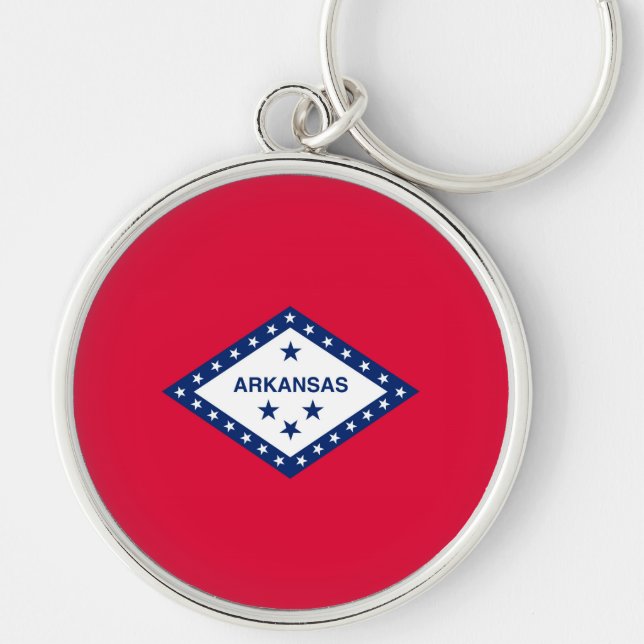 Porte-clés Drapeau d'État Arkansas (Devant)