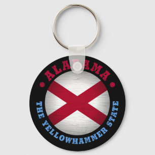 PORTE-CLÉS DRAPEAU D'ÉTAT D'ALABAMA
