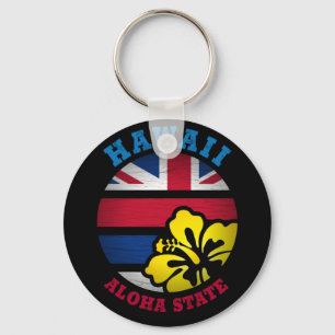PORTE-CLÉS DRAPEAU D'ÉTAT DE HAWAII ALOHA