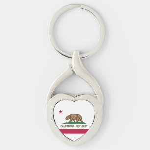 Porte-clés Drapeau d'État de la République de Californie