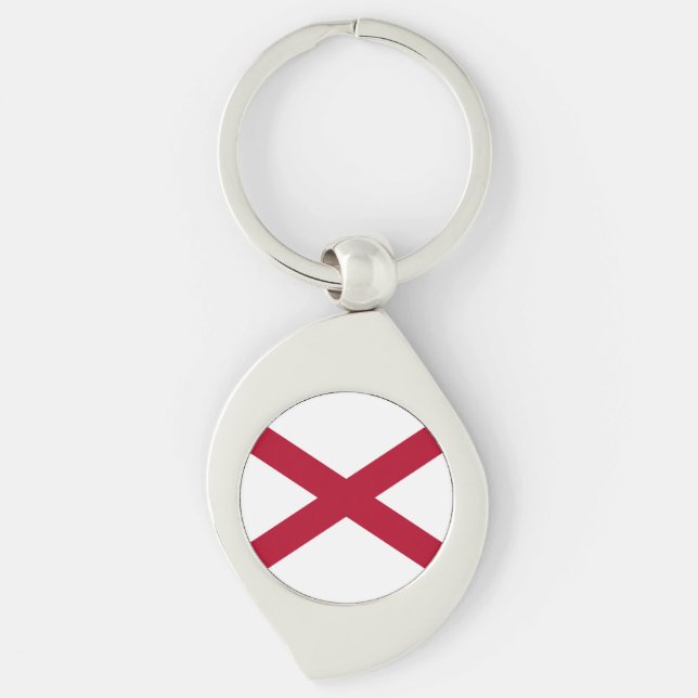 Porte-clés Drapeau d'État de l'Alabama (Devant)