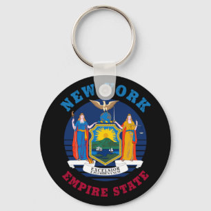 PORTE-CLÉS DRAPEAU D'ÉTAT DE NEW YORK