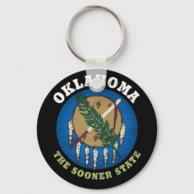 PORTE-CLÉS DRAPEAU D'ÉTAT D'OKLAHOMA (Recto)