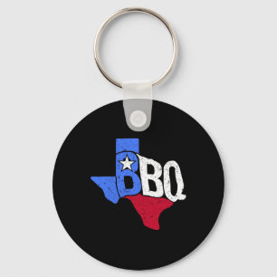 Porte-clés Drapeau D'État Et Carte Du Bbq Texas