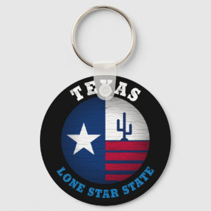 PORTE-CLÉS DRAPEAU D'ÉTAT TEXAS LONE STAR