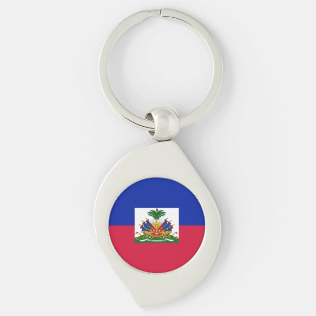 Porte-clés Drapeau d'Haïti (Devant)