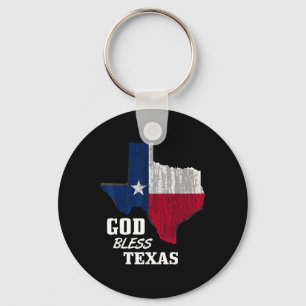 Porte-clés Drapeau Dieu bénisse le Texas Fête de l'indépendan