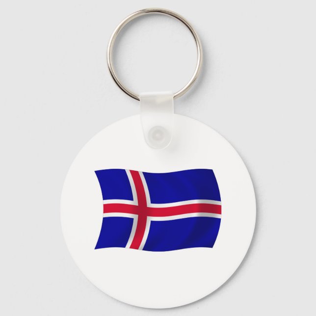 Porte-clés Drapeau d'Islande (Recto)