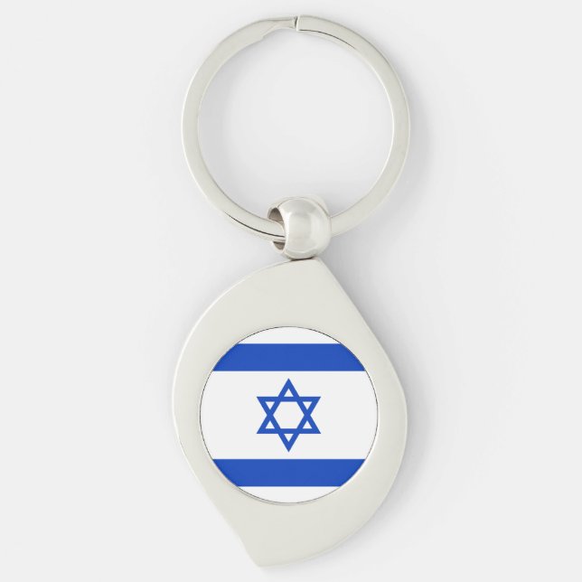 Porte-clés Drapeau d'Israël (Devant)