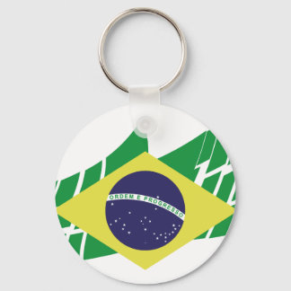 Porte-clés Drapeau du Brésil stylé