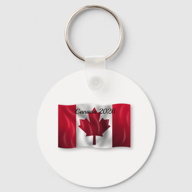Porte-clés Drapeau du Canada  (Recto)