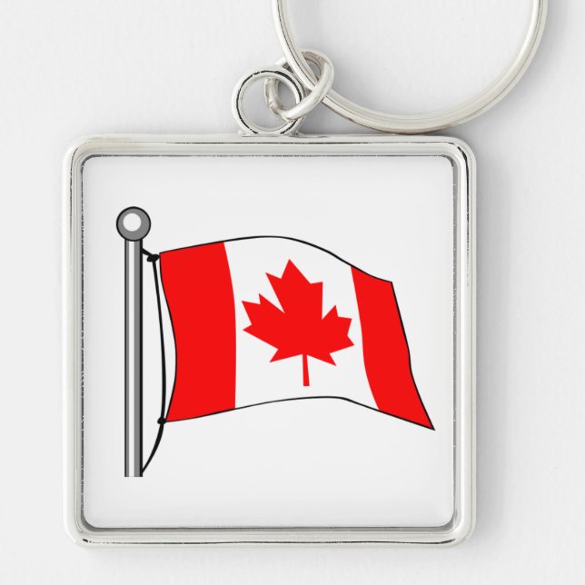 Porte-clés Drapeau du Canada (Devant)