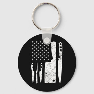 Porte-clés Drapeau du chef Knife Patriotique de Pâques Us