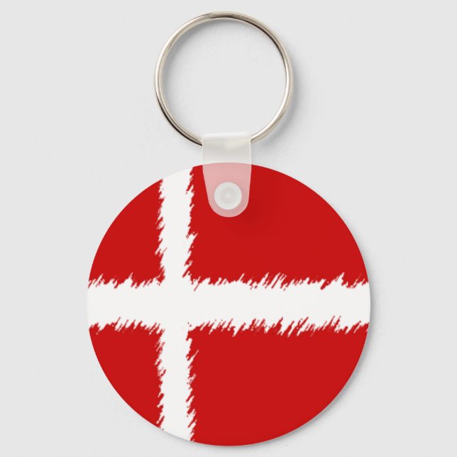 Porte-clés Drapeau du Danemark (Recto)