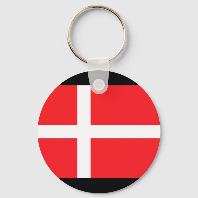 Porte-clés Drapeau du Danemark (Recto)