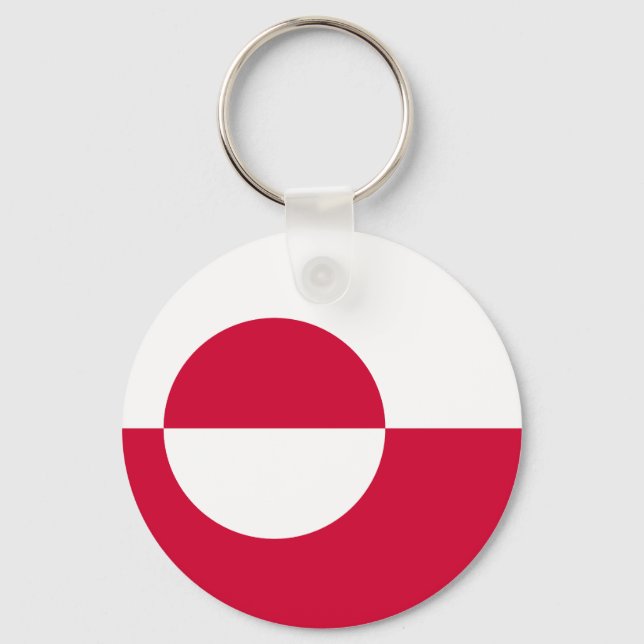 Porte-clés Drapeau du Groenland (Recto)