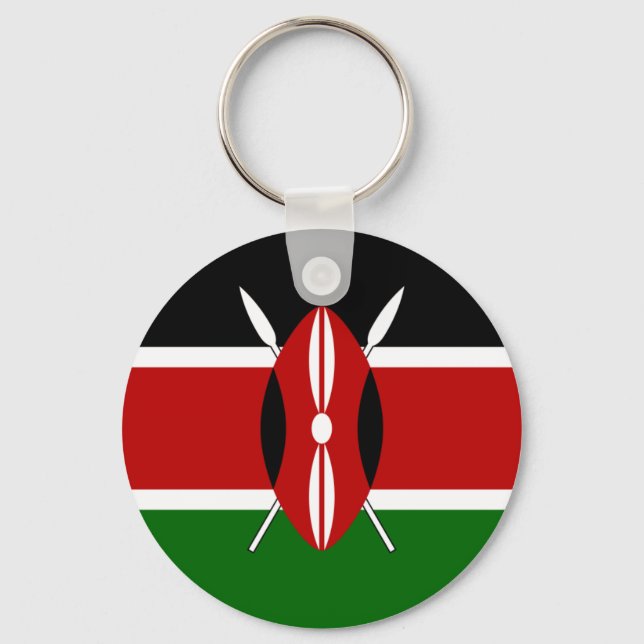 Porte-clés Drapeau du Kenya (Recto)