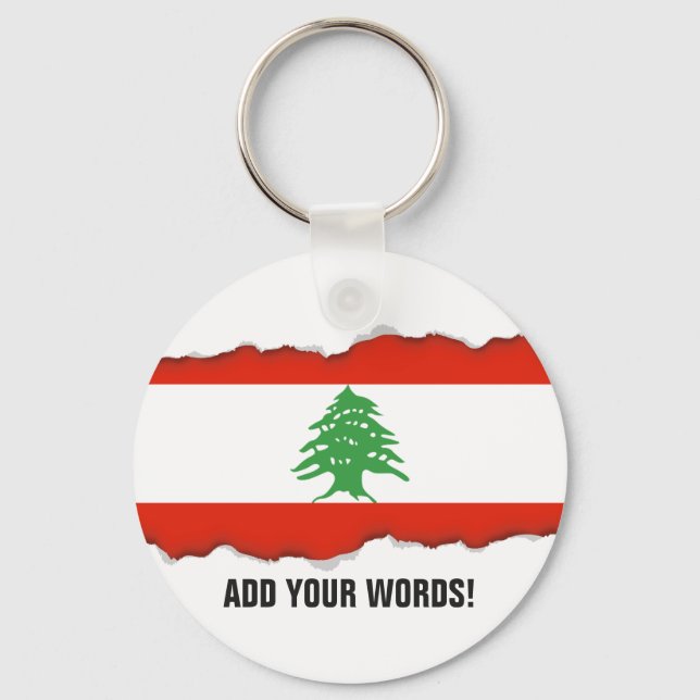 Porte-clés Drapeau du Liban (Recto)