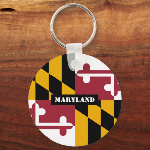 Porte-clés Drapeau du Maryland & vacances du Maryland, patrio