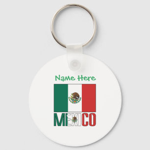 Porte-clés Drapeau du Mexique en aluminium personnalisé