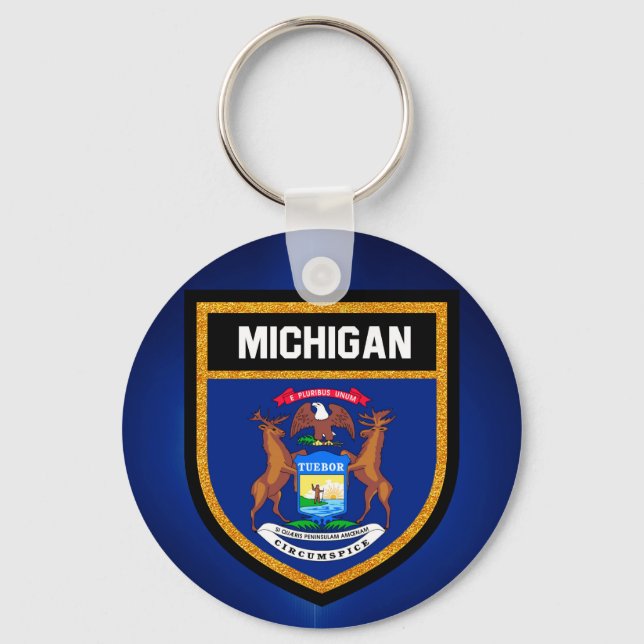 Porte-clés Drapeau du Michigan (Recto)
