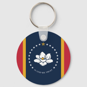 Porte-clés Drapeau du Mississippi - Nouveau Drapeau de Magnol