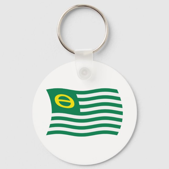 Porte-clés Drapeau du Mouvement Écologique (Recto)