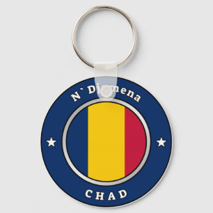 Porte-clés Drapeau Du Tchad