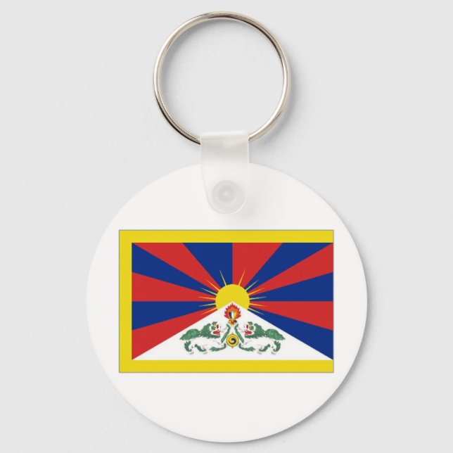 Porte-clés Drapeau du Tibet (Recto)
