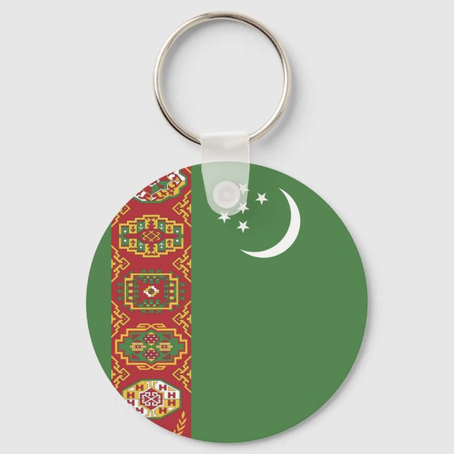 Porte-clés Drapeau du Turkménistan (Recto)