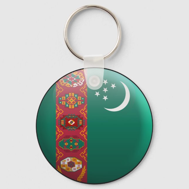 Porte-clés Drapeau du Turkménistan (Recto)