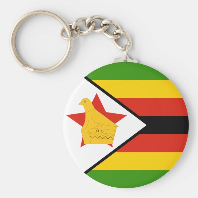 Porte-clés Drapeau du Zimbabwe (Devant)