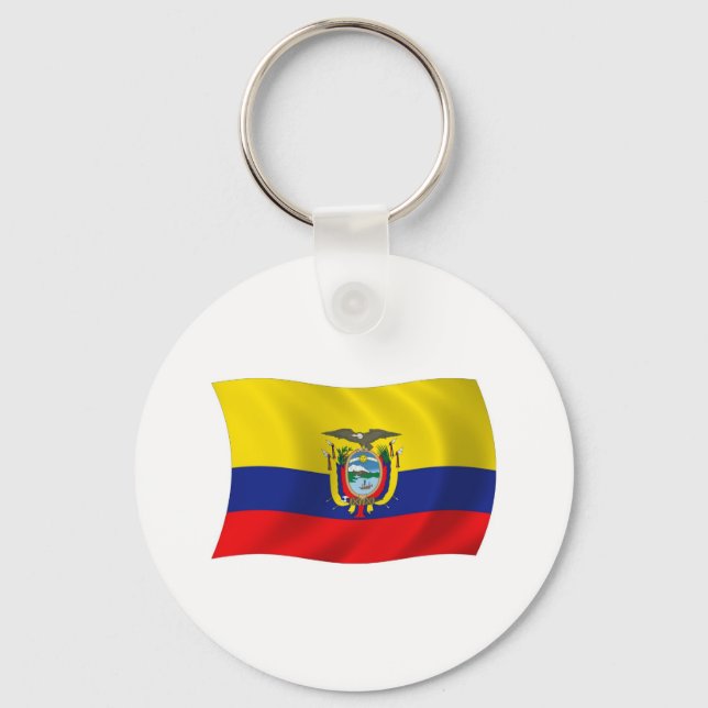 Porte-clés Drapeau Équateur (Recto)